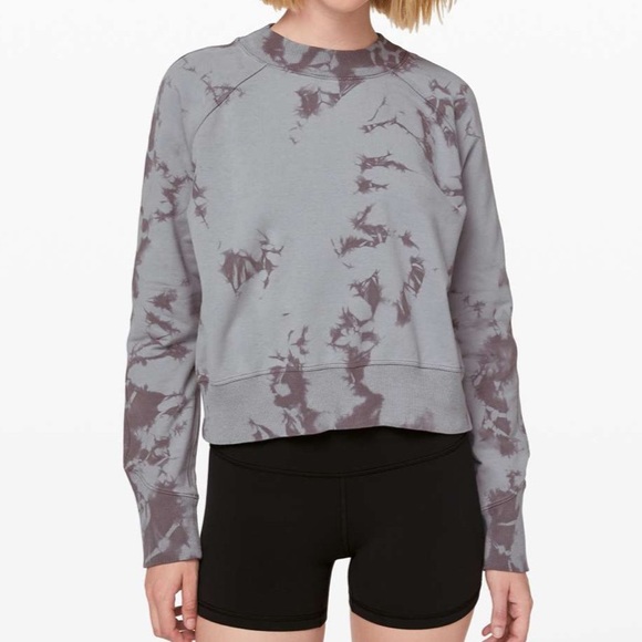 Lululemon Ready To Roll Crew Shibori Gris Magnum - Picture 1 of 6